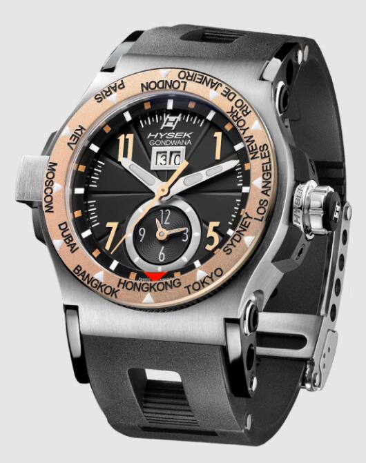 Hysek Abyss 44MM DUAL TIME Watch Replica AB4407B02 Hysek Watch Price